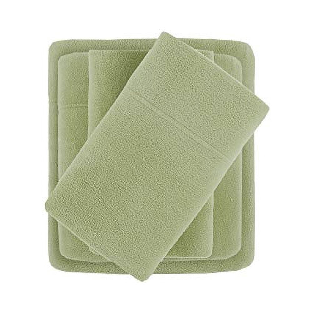 Comfort Classics Micro Fleece 4-Piece Green Sheet Set, Full