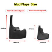 Custom MudFlap For Toyota 4Runner 2012-2024, No Drilling Splash Guards Mud Guards Decorative Accessories, 4pc Tire Protector-black