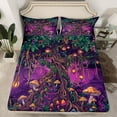 thumbnail image 2 of Castle Fairy Anime Tree Mushroom 4pcs Bed Sheets for Boys Girls,Fairy Spring Garden King Sheets,Magical Botanical Plants Super Cozy Sheet Set,Lightweight Room Decor, 2 of 7