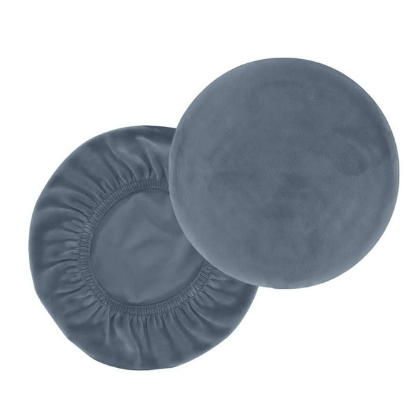 Bewildely 2 fundas para taburete, suministros para barra, a prueba de polvo, instalación práctica, accesorios para fiestas, equipo extensible Decoración del hogar gris-azul L