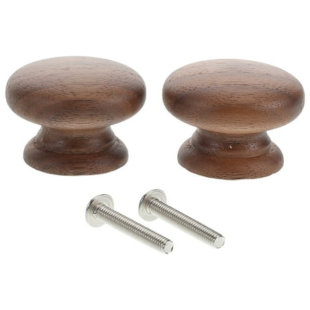Hemoton 2pcs Wooden Cabinet Knobs Mushroom Dresser Knobs Kitchen Cabinet Knobs Modern Round Knobs for Furniture Cupboard Dresser Drawer Closet Door