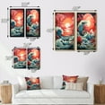 thumbnail image 4 of Designart "Waves of Drama V" Beach Framed Wall Art Set Of 2 - Coral Beach Gallery Wall Frame Set For Home Decor, 4 of 7