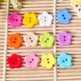 thumbnail image 4 of 1bag Resin Buttons Dyed Flower Mixed color 15x3mm Hole: 1mm, 4 of 5