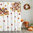 thumbnail image 3 of Shower Curtains for Bathroom-36"x72",Thanksgiving Autumn Maple Leaf Waterproof Bath Curtain Grommet Shower Curtain Set, 3 of 7