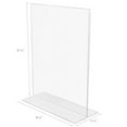 thumbnail image 5 of Deflecto® Anti-Glare Double Sided Sign Holder, Portrait, 11 3/16"H x 8 1/2"W x 3 3/4"D, Clear, 5 of 8