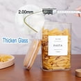 thumbnail image 6 of 6 Pack Square Kitchen Storage Jars with Airtight Bamboo Lids and 132 Pantry Labels - 35oz Glass Canisters With Wood Lids - Food Storage Containers for Coffee, Cookie, Tea, Spice, 6 of 7