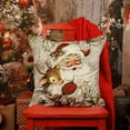 thumbnail image 2 of Christmas Pillow Covers 20x20 inch Set of 4 Santa Claus Reindeer Decorative vintage Throw Pillow Covers Winter retro Farmhouse Decoration for Home couch BTHZ-140B20, 2 of 6