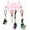 Pink, variant on Key Holder Wall Mounted with Screws and Anchors, Black Multifunctional Key Hanger with 6 Hooks, Entryway Front Door Kitchen Hallway Garage Office(Black)