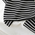 thumbnail image 6 of mgoYE Baby Boy Clothes 12-18 Months Boy Boy Girls Toddler Summer Outfit Striped T-shirt Soft Toddler Boy Summer Clothes 6 12 18 Months 2 3 4 5 T Short Set(Black,18-24 Months), 6 of 7