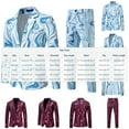 thumbnail image 4 of RKSTN 2PC Men's Tuxedo Suits Turndown Collar Single Breasted Button Printed Dress Suit Set Mens Oversized Lapel Slim Fits Print Blazer Jacket and Pant 2 Piece Set Wedding Performance Prom Dress Set, 4 of 8