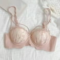 thumbnail image 2 of LLYWEY Womens Wireless Lace Bras Front Spaghetti Strap Push up Bras No Underwire Back Hook & Eye Closure, 2 of 3
