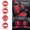 Black red, variant on Complete 5-PC Nappa Leather Car Seat Covers Set w/Orthopedic Support - Full Coverage Protectors + 2 Headrests