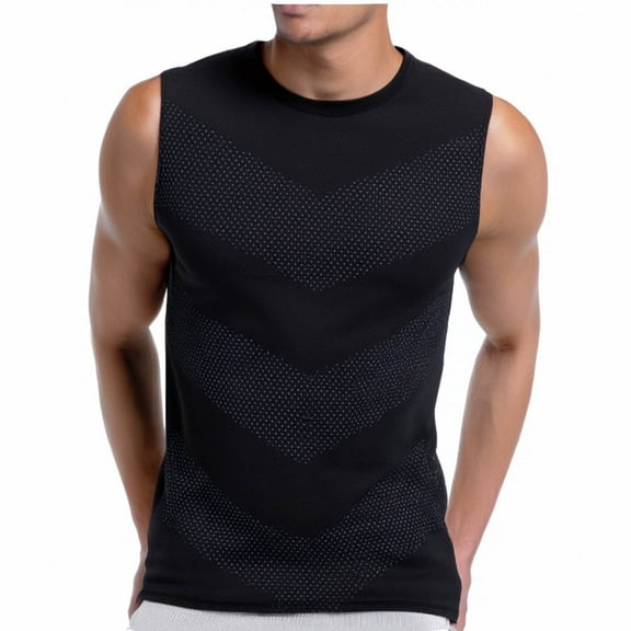 hoksml Man Lightweight Tennis Ball Tank Top Casual Loose Sports Sleeveless Round-Neck Tank T Shirts Solid Color Mesh Comfort Breathable Running Shirts