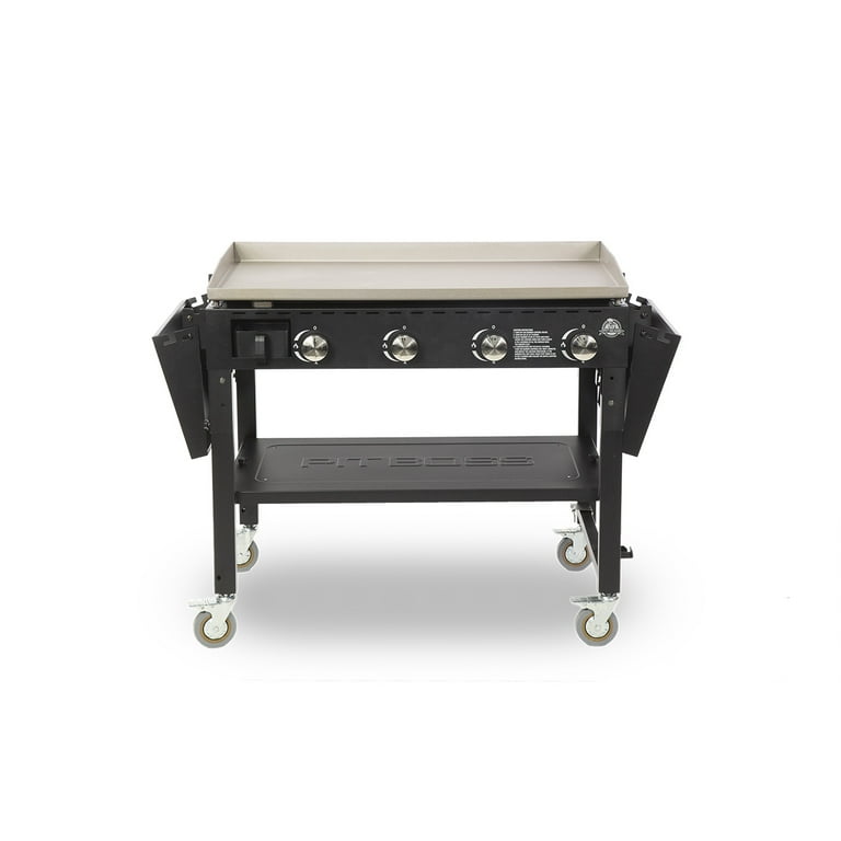Pit Boss 4 Burner Standard Griddle with Side Shelves, Lightweight flat top grill Pit Boss 4 Burner Standard Griddle with Side Shelves, Lightweight flat top grill