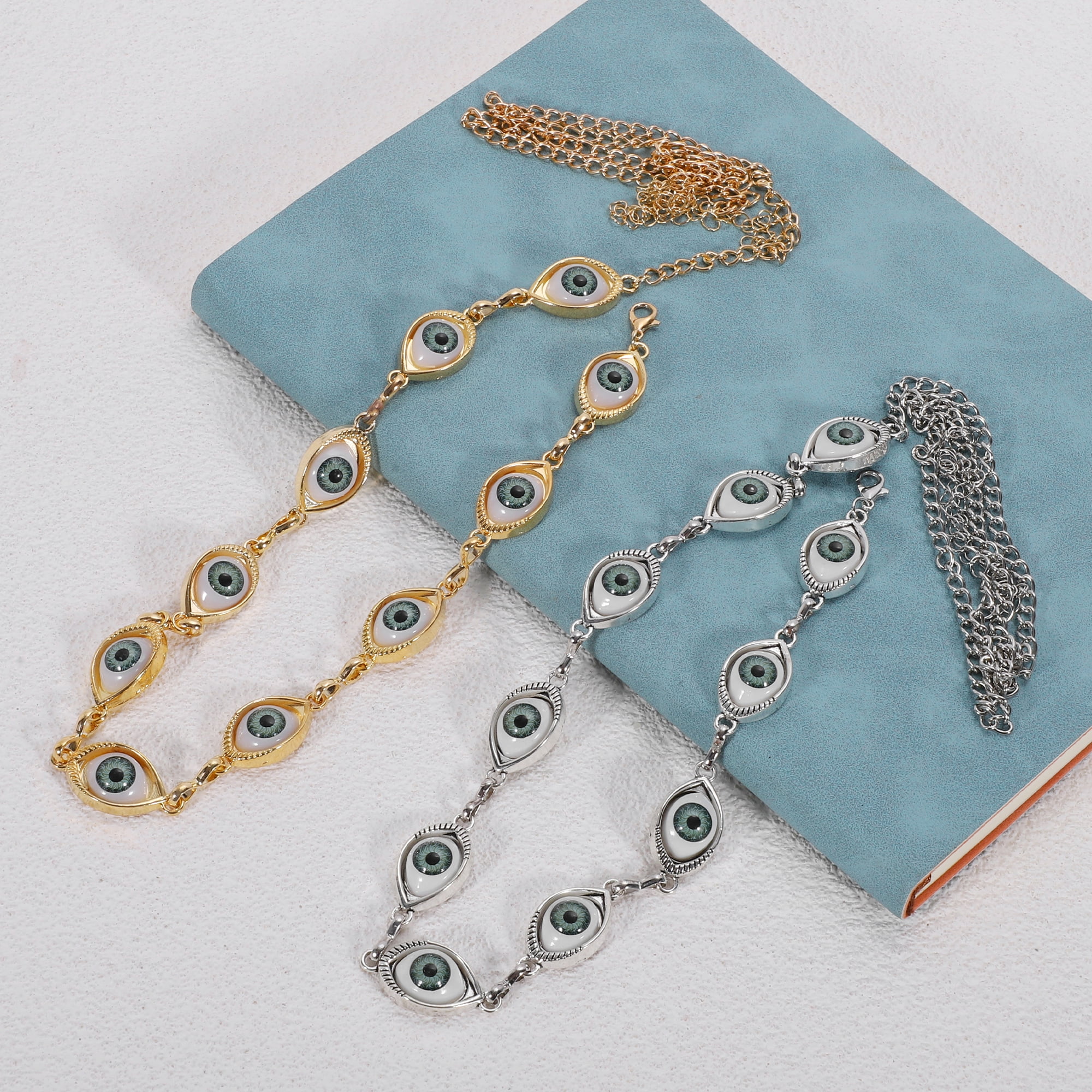 Unique Bargains Boho Style Eye Adjustable Waist Belt for Women Silver Tone