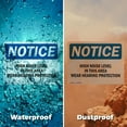 thumbnail image 6 of (2 Pack) High Noise Level In This Area Wear Hearing OSHA Notice Sign 14 Inch X 10 Inch Indoor / Outdoor Rust-Free Aluminum Metal Signs for Workplace, Workshop, and Construction Site,, 6 of 8