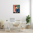 thumbnail image 3 of Stupell Industries Justin Portrait with Hat Abstract Painting Brown Floater Framed Canvas Art Print Wall Art, 25 x 31, 3 of 10