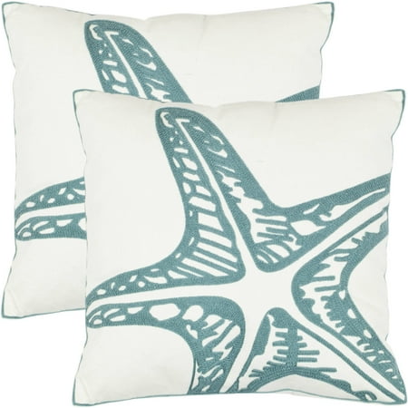 Whitney Design Set - Safavieh Whitney Starfish Pillow, Set of 2