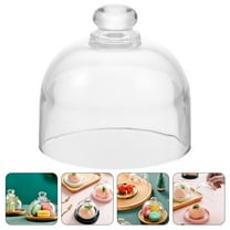 HEMOTON Hemoton 1 Set Transparent Round Glass Cake Dome Cover for Food Stand