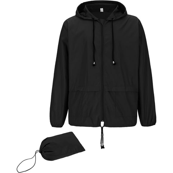 Manteau de Pluie pour Hommes Léger et Compact, Manteaux de Pluie pour Hommes Imperméables avec Capuchon, Coupe-Vent
