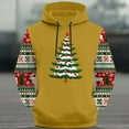 thumbnail image 4 of Cavosen Christmas Mens Zip up Hoodie Big and Tall Long Sleeve Loose Hoodie Christmas Tree Graphic Stretch Drawstring Sweatshirt Casual Tops, 4 of 5