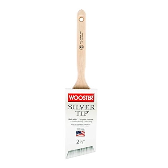 Wooster Silver Tip Angled Sash Paintbrush - Polyester Bristles - 2-1/2 Inch