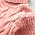 thumbnail image 3 of Eltusu Girls Turtleneck Sweaters, Casual Thermal Soft Pullover Winter Tops Pink Size 3-8 T, 3 of 5