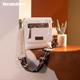 thumbnail image 3 of Montana West Crossbody Bags for Women with Dual Compartments Western Crossbody Purse with Leopard Print Guitar Strap, Beige, 3 of 7