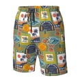 thumbnail image 5 of Kdxio Hawaiian Style Pattern Mens Casual Shorts - Drawstring Summer Beach Sports Shorts for Men, 5 of 9