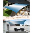 thumbnail image 5 of Sun Shade Sail 8'x10' Ombre White Blue Rectangle Sun Shade Sails Canopy Waterproof Gradient Color Outdoor Sunshades Sand UV Block Cover Shades Cloth for Patio Backyard Garden Deck Porch Lawn, 5 of 9