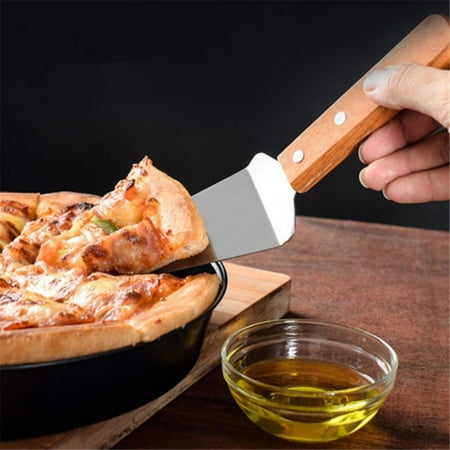 

1 Pc Silver Stainless Steel Kitchen Knife Wiping Knife Pizza Shovel Cheese Shovel Steak Shovel Home Kitchen Baking Tools