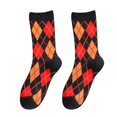 thumbnail image 3 of Women Mid Tube Socks Autumn Winter Warm Home Footwear Plaid Pattern Fashion Casual Daily Hosiery Comfort Black, 3 of 3