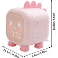 thumbnail image 3 of Reloj despertador digital para niños con forma de dinosaurio y modo de repetición, luces de noche para dormitorio, reloj digital para entrenar el sueño de los niños (rosa), 3 of 5