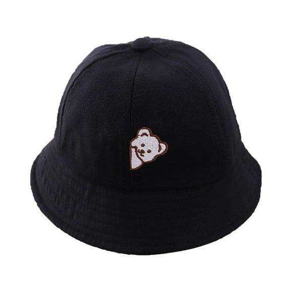 Hat Bear Pattern Sun Protection Cotton Breathable Baby Girls Bucket Cap for Baby