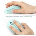 thumbnail image 4 of Wireless Mouse, 2.4G Noiseless Mouse with USB Receiver - Portable Computer Mice for PC, Tablet, Laptop with Windows System - Mint Green, 4 of 7