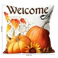 thumbnail image 3 of Thanksgiving Pumpkin Flowers Throw Pillow Cover, Fall Decor Grateful Thanksgiving Outdoor Pillow Cover, Rustic Pumpkin Fall Maple Leaves Harvest Pillow Cover, For Couch Bed Car Hidden Zipper, 3 of 6