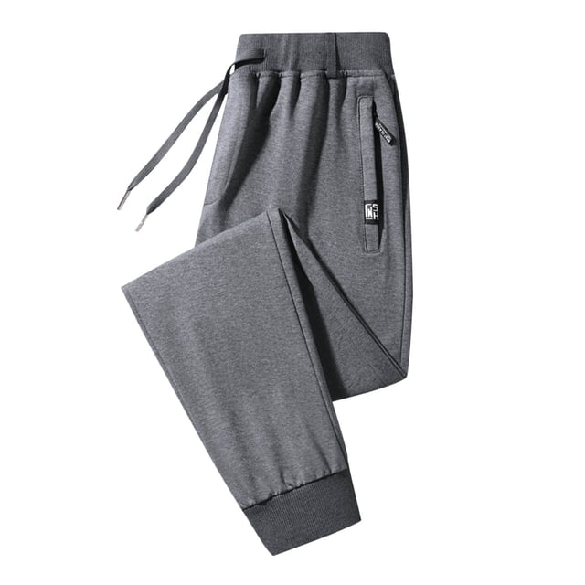 aidice Men's Plus Size Trackpants Drawstring Elastic Waist Loose Casual Fall Athletic Joggers Pant with Zipper Pockets