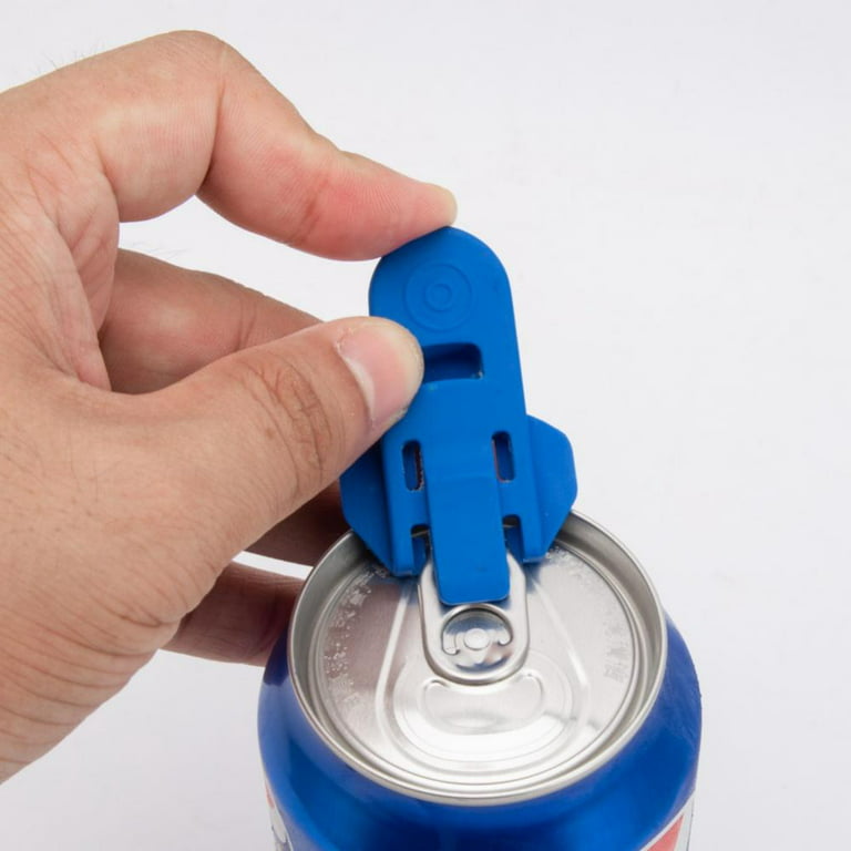 24 Pcs Colorful Manual Easy Can Opener Soda Protector Drink Can Tab Opener Plastic Beverage Barricade for Family Protects Aluminum Beverage Cold Drink