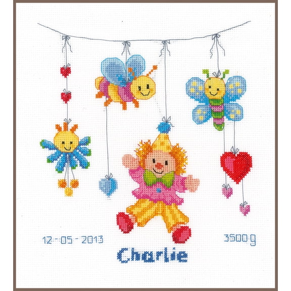 Vervaco Counted Cross Stitch Kit Mobile 9.6" x 8.8"