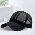 thumbnail image 2 of Unisex Mesh Baseball Cap, Sunscreen Quick Dry Adjustable 6-Panel Hat Outdoor Sports Wear, 2 of 9