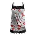 thumbnail image 3 of Conjunto de pijama con pantalones cortos y camisola de encaje sin mangas con estampado de moda de lencería sexy de Navidad para mujer Fridja fhjkhfk456375, 3 of 3