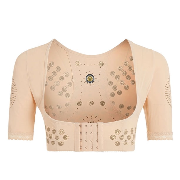 Chaleco moldeador de cuerpo dividido para mujer, ropa interior, soporte superior, enderezador fino, eliminación de joroba, accesorio para pecho, brazo delgado