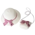 thumbnail image 2 of Sombrero de 56-58cm de circunferencia para mujer, Sombrero de Paja de verano y bolsa de paja, lazo de dos piezas, bonito sombrero de playa, sombrero para el sol, 2 of 6