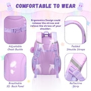 Sunyuer Stylish and Spacious Backpack, Aesthetic Backpack for Women Cute Bookbag Preppy College