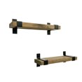 thumbnail image 1 of del Hutson Designs Grace Wrap Bracket Floating Shelves, Dark Walnut, 1 of 9