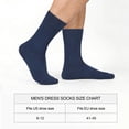 thumbnail image 5 of Men's Dress Socks, 6-Pair Classic Men's Formal Socks, Premium Dress Socks For Men for Business, Office & Casual Wear, Breathable Soft Cotton Blend, 5 of 6