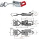 thumbnail image 2 of Juego de pestillo de palanca de metal, 4 piezas, capacidad de 220 kg, acción de palanca de liberación rápida para un bloqueo seguro, botón ajustable, 2 of 5