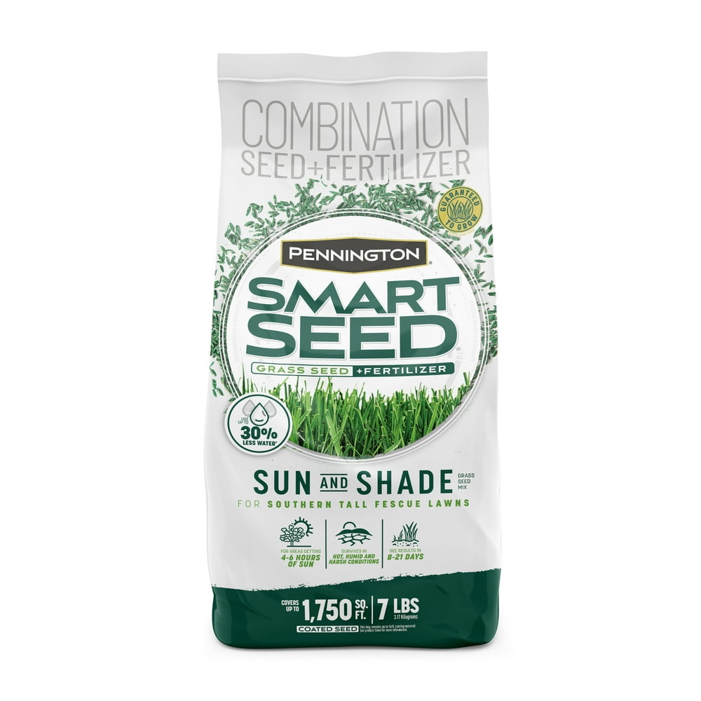 Pennington Smart Seed Sun & Shade Grass Seed Mix for Southern Lawns, 7