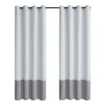 thumbnail image 3 of Waterproof Indoor Outdoor Curtains for Patio –Privacy Sun Blocking Grommet Curtain Panel Weatherproof, UV Resistant Curtains for Gazebo, Front Porch, Pergola, Gray/White, W52'' x L94'', 2 Panel, 3 of 12