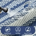 thumbnail image 3 of KUETH 5' x 8' Outdoor Plastic Foldable Rug Waterproof Reversible Camping Mat Patio Yard Carpet,BLUE&WHITE, 3 of 7